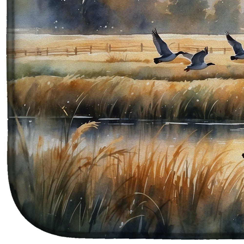 Caroline's Treasures Geese in Flight Dish Drying Mat