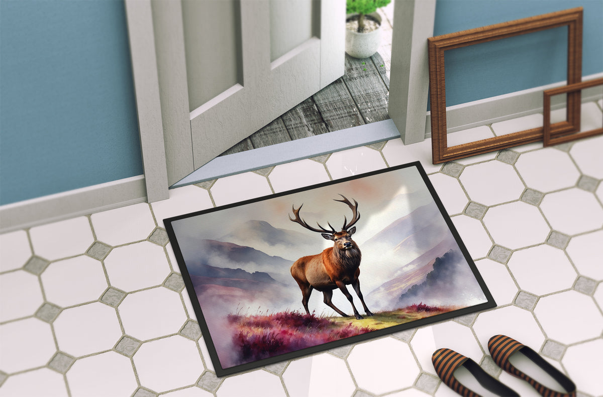 Caroline's Treasures Highland Red Deer Doormat - 18X27 Indoor / Outdoor Rug | Made in USA
