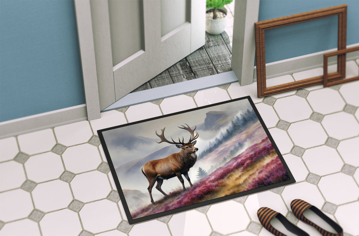 Caroline's Treasures Highland Red Deer Doormat - 18X27 Indoor / Outdoor Rug | Made in USA