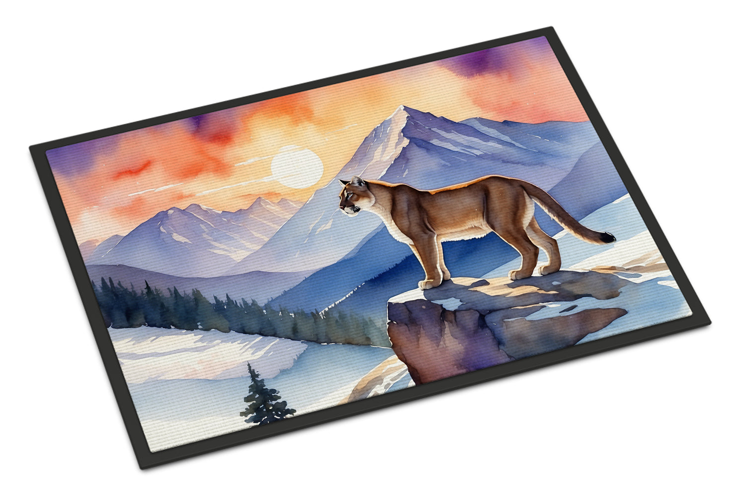 Caroline's Treasures Mountain Majesty Lion Doormat-24x36 Indoor / Outdoor Rug | Made in USA