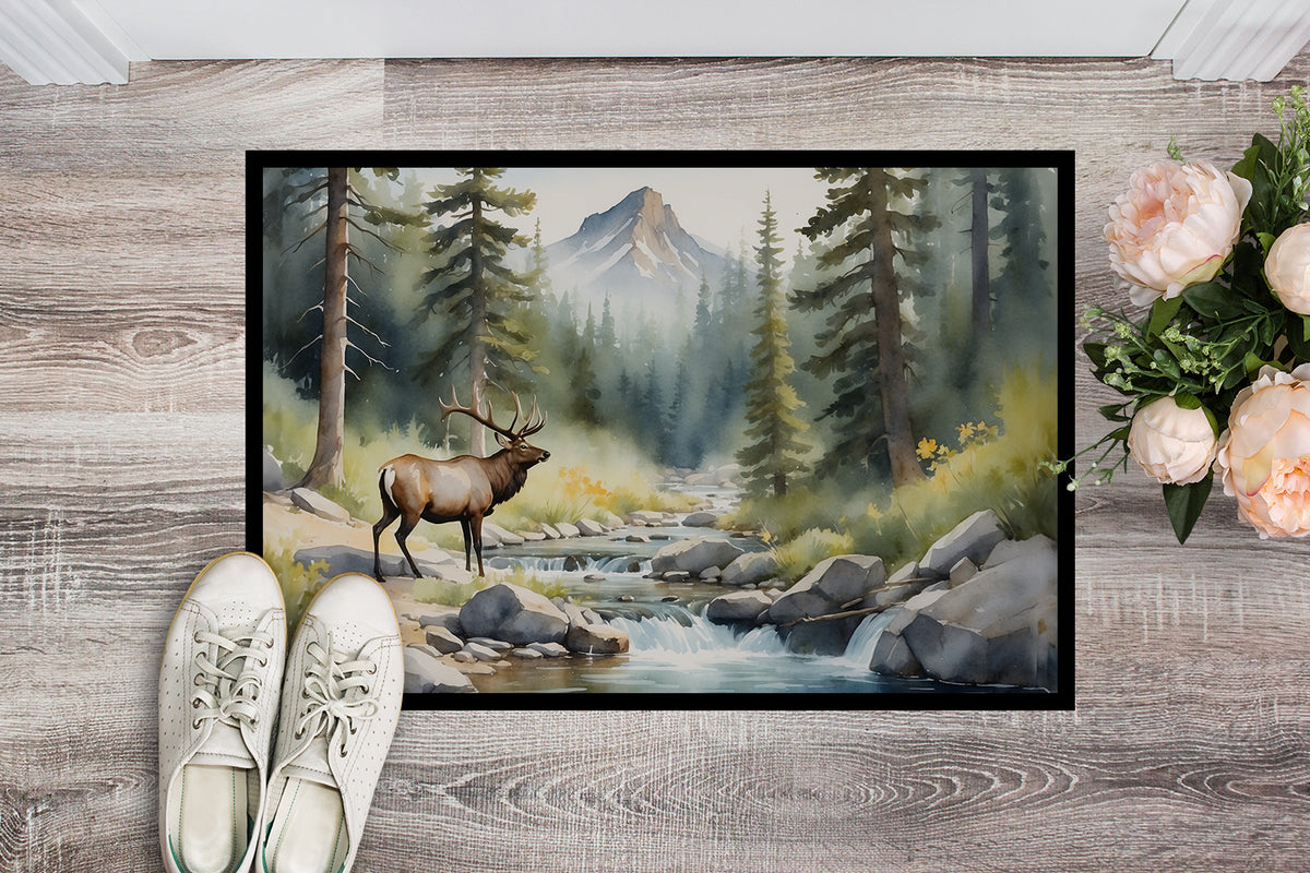 Caroline's Treasures Mountain Stream Elk Doormat-24x36 Indoor / Outdoor Rug | Made in USA