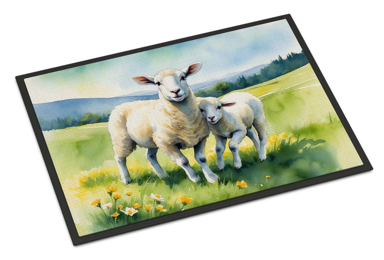 Caroline's Treasures Springtime Lambs Doormat