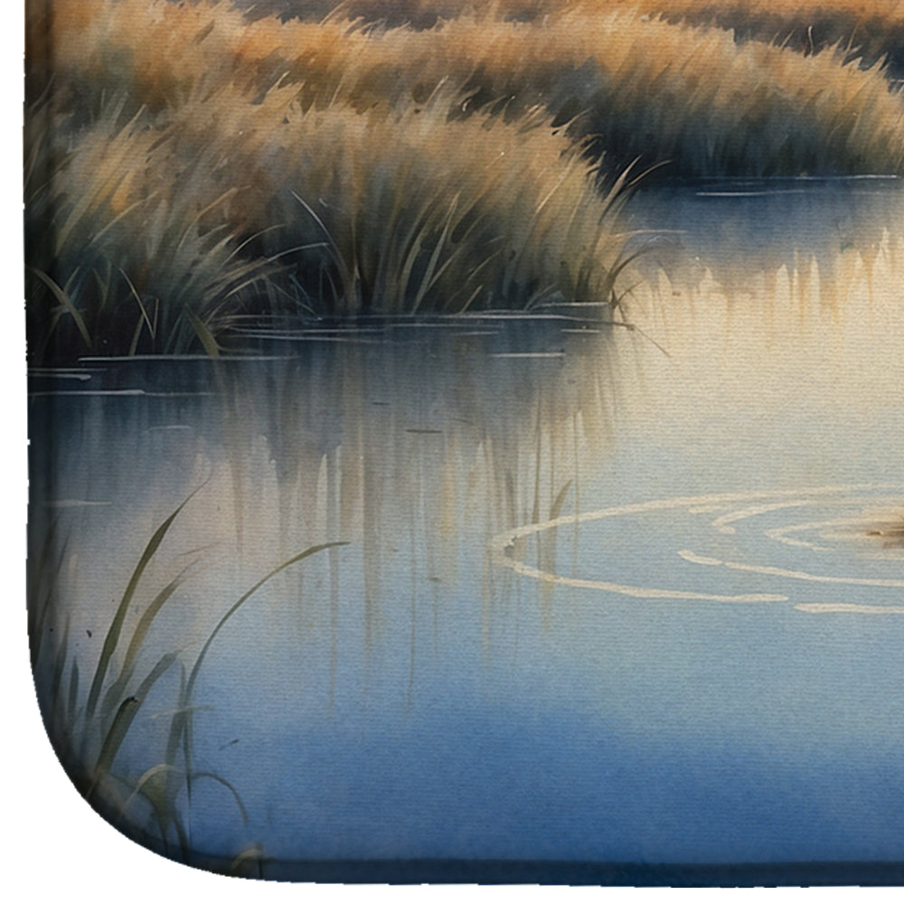 Caroline's Treasures Wetland Wonders Blue Heron Dish Drying Mat