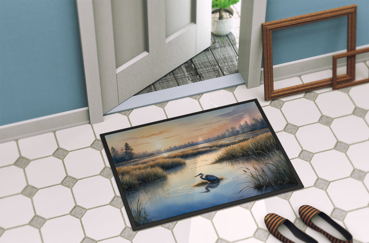 Caroline's Treasures Wetland Wonders Blue Heron Doormat-24x36 Indoor / Outdoor Rug | Made in USA