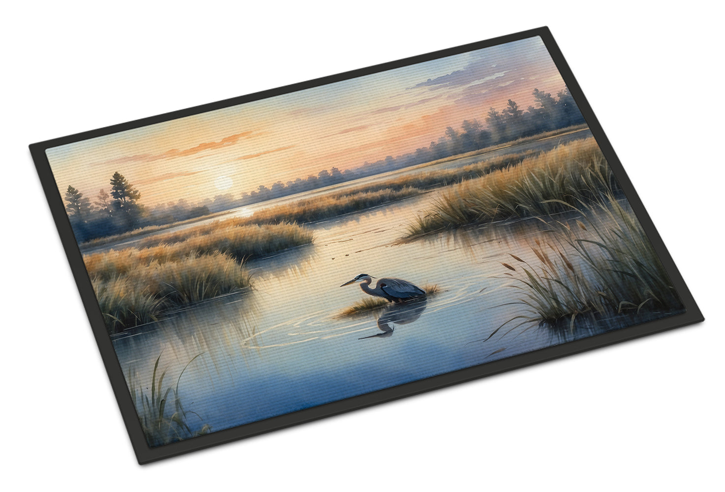 Caroline's Treasures Wetland Wonders Blue Heron Doormat
