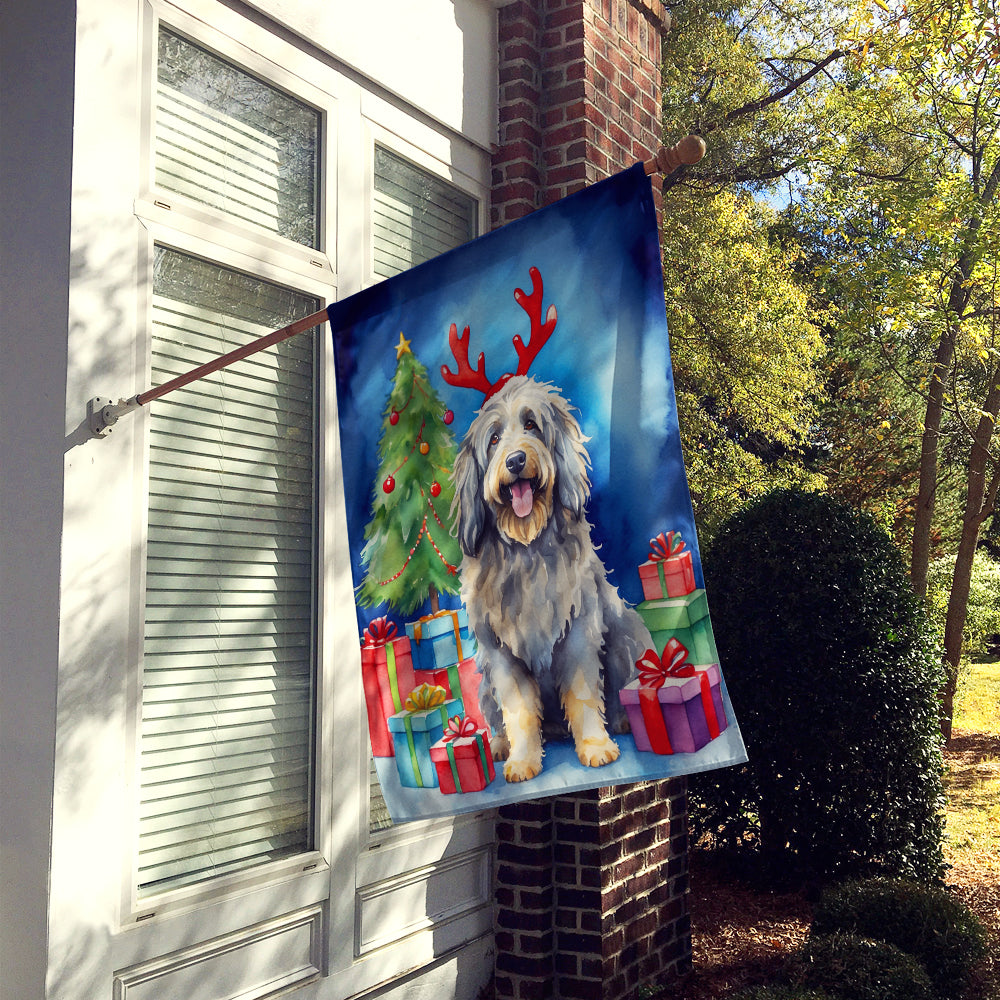 Caroline's Treasures Bergamasco Christmas Reindeer House Flag