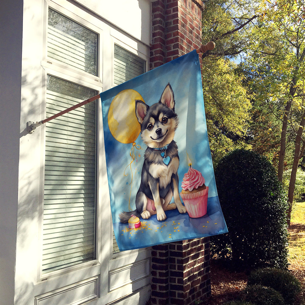 Caroline's Treasures Alaskan Klee Kai Happy Birthday House Flag
