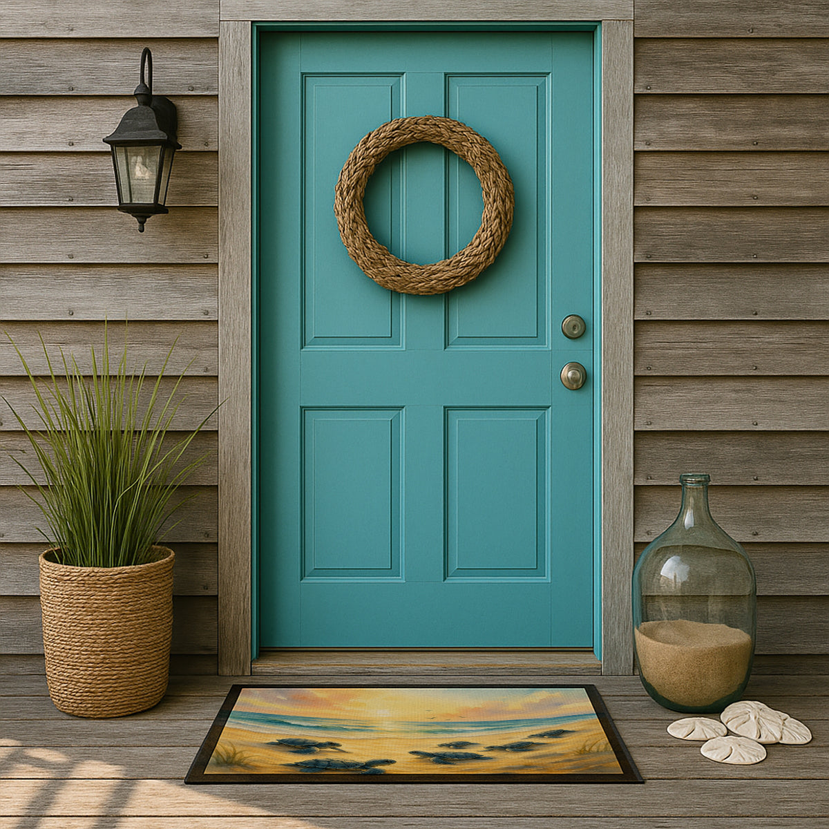 Caroline's Treasures Turtle Hatchlings Doormat-24x36 Indoor / Outdoor Rug | Made in USA