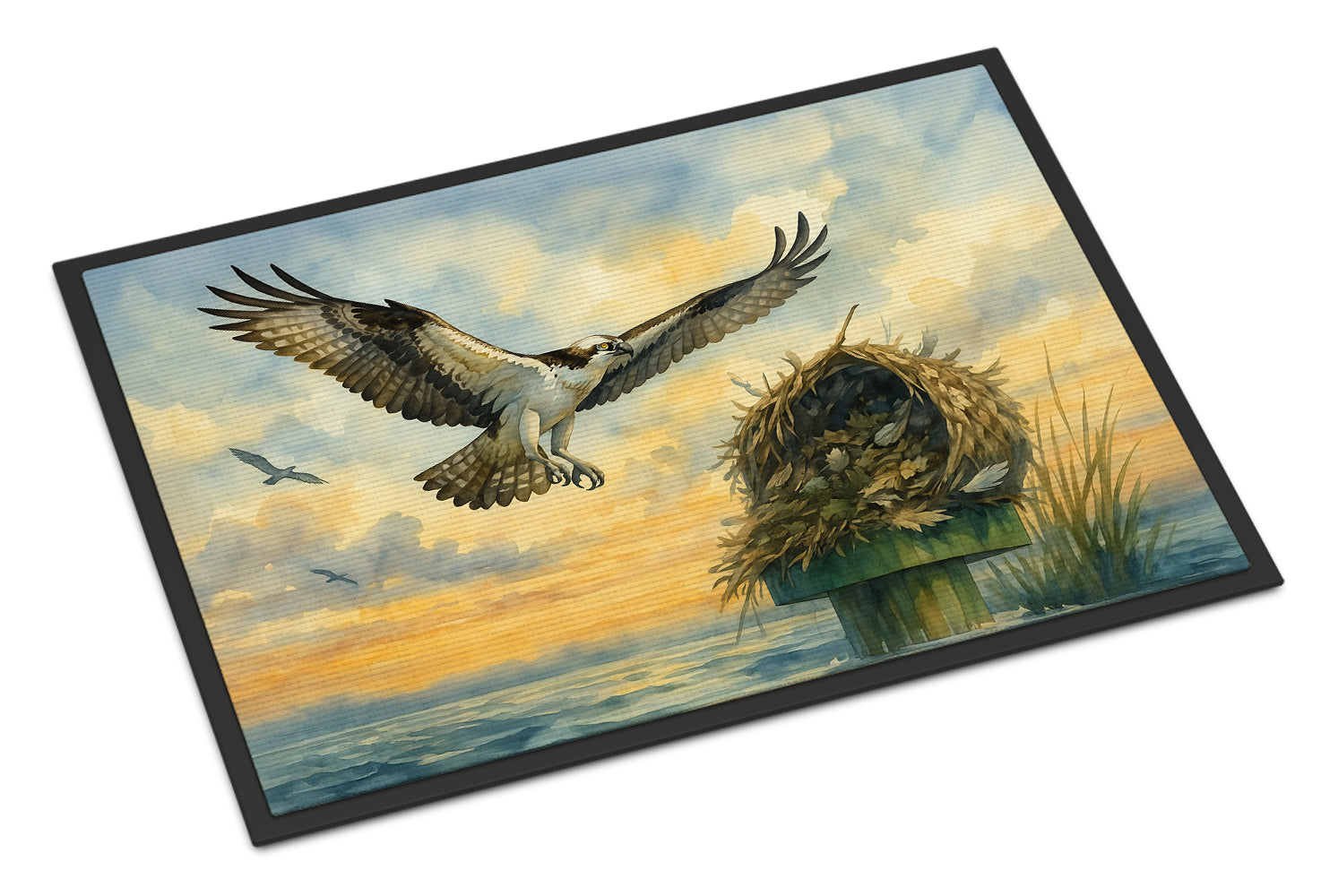 Caroline's Treasures Osprey Nest Over the Bay Doormat-24x36 Indoor / Outdoor Rug | Made in USA