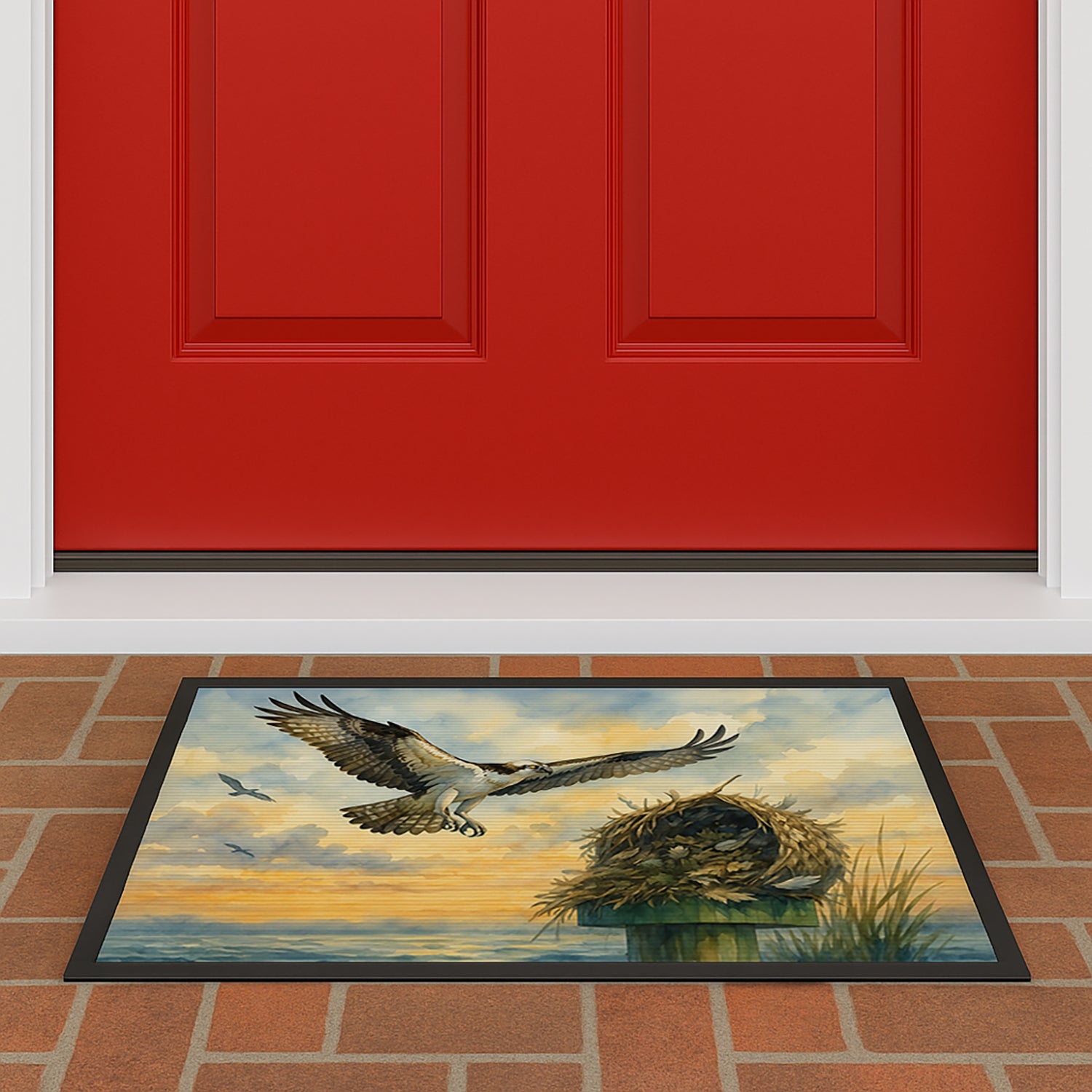 Caroline's Treasures Osprey Nest Over the Bay Doormat