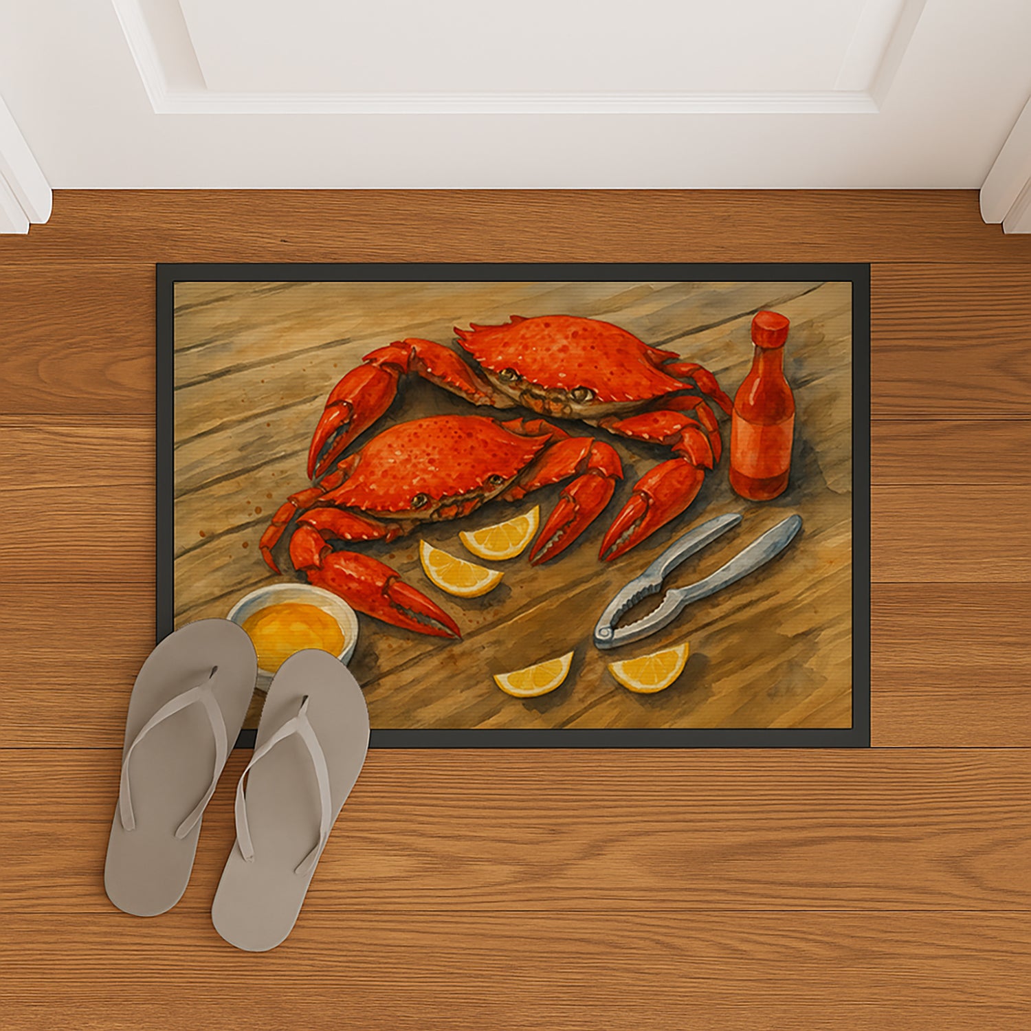Caroline's Treasures Crab Hot Doormat-24x36 Indoor / Outdoor Rug | Made in USA