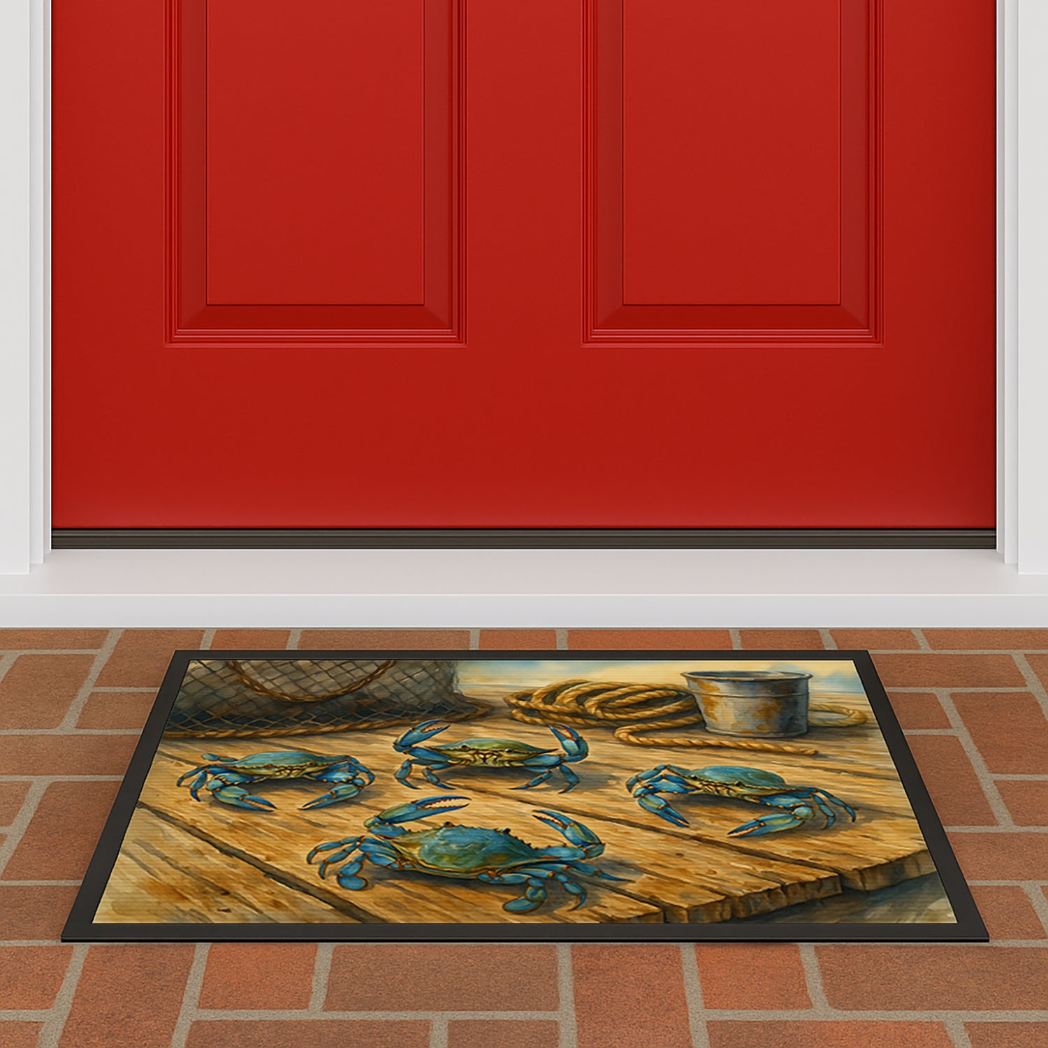 Caroline's Treasures Crabs Stand Off Doormat