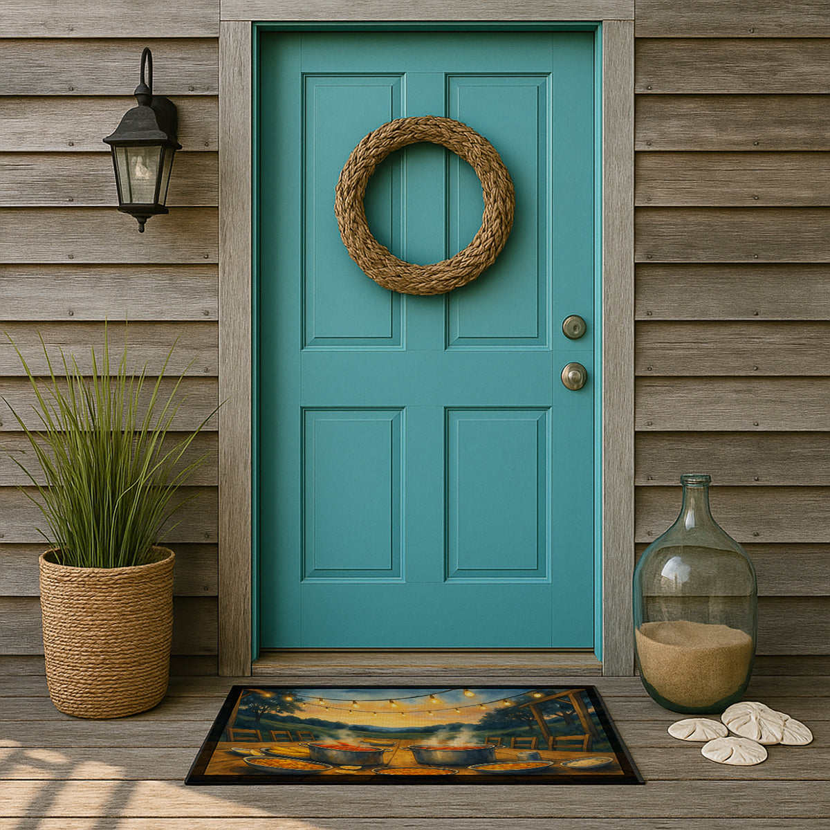 Caroline's Treasures Crawfish at the Camp Doormat-24x36 Indoor / Outdoor Rug | Made in USA