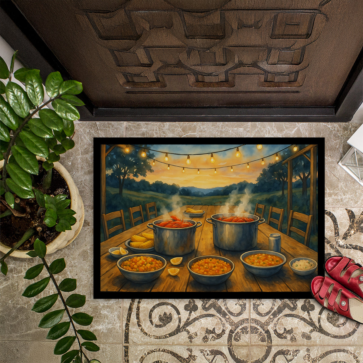 Caroline's Treasures Crawfish at the Camp Doormat