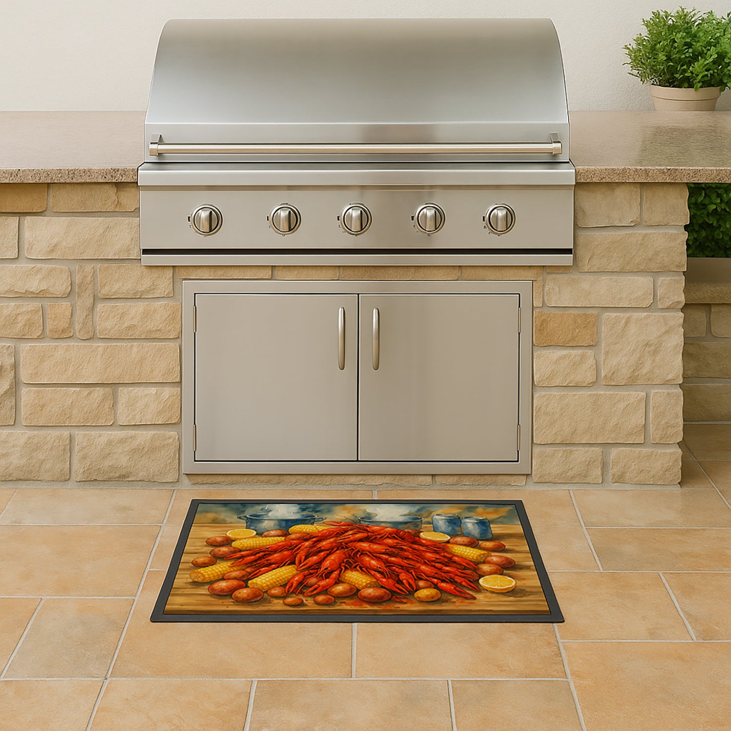 Caroline's Treasures Crawfish Boil Doormat