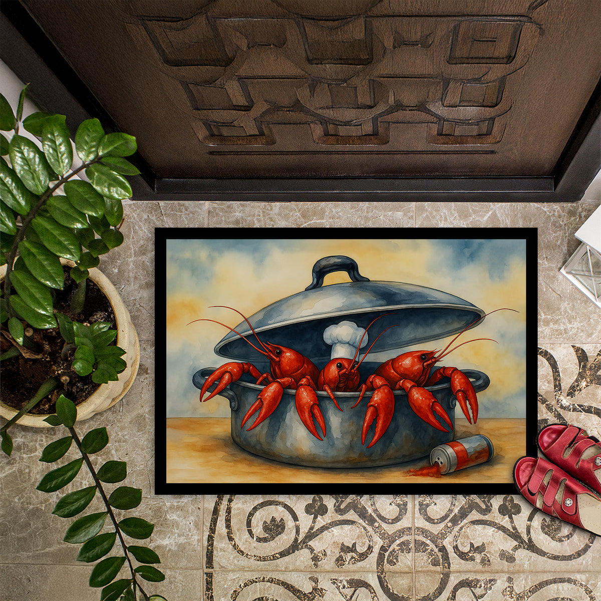 Caroline's Treasures Crawfish Cooking Doormat