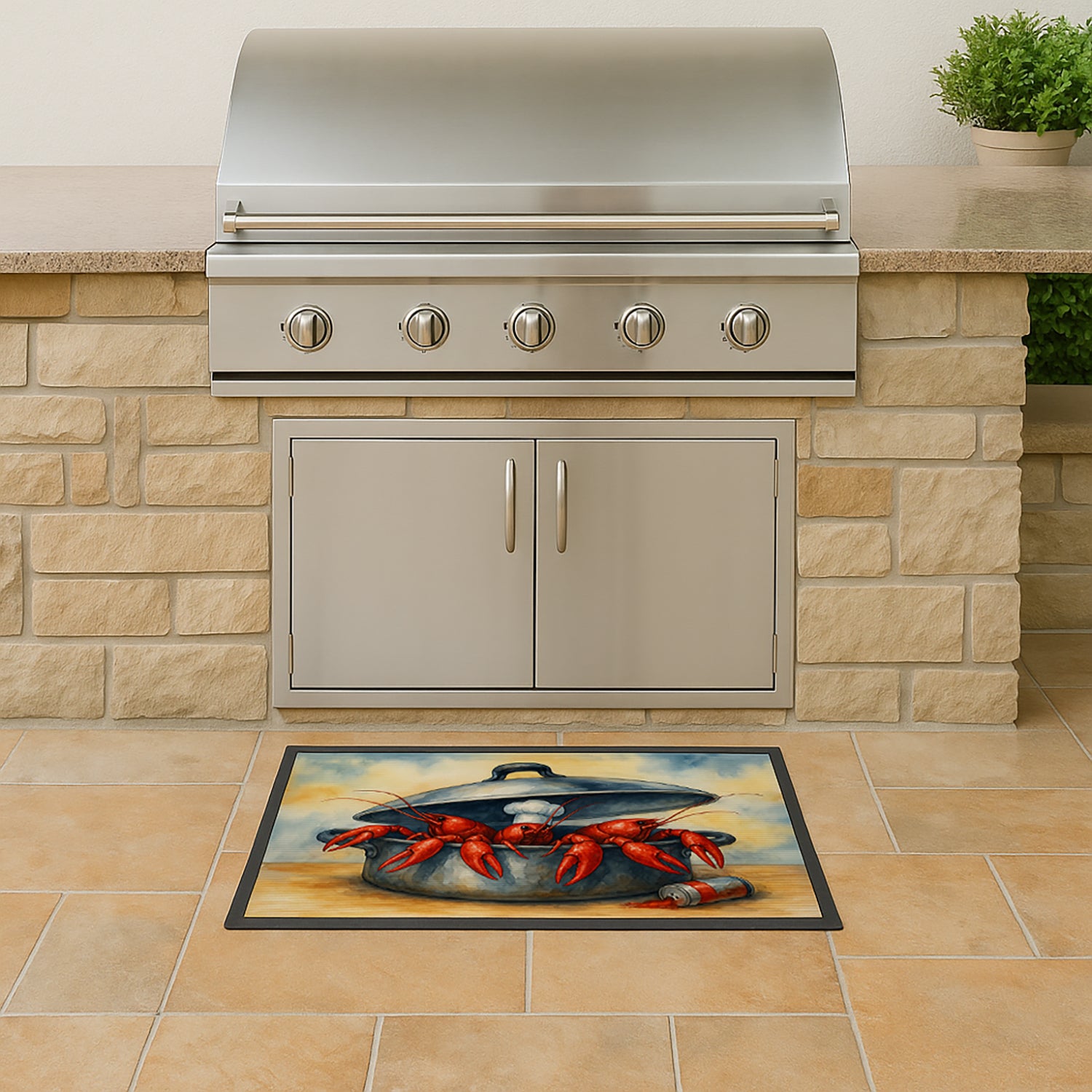 Caroline's Treasures Crawfish Cooking Doormat