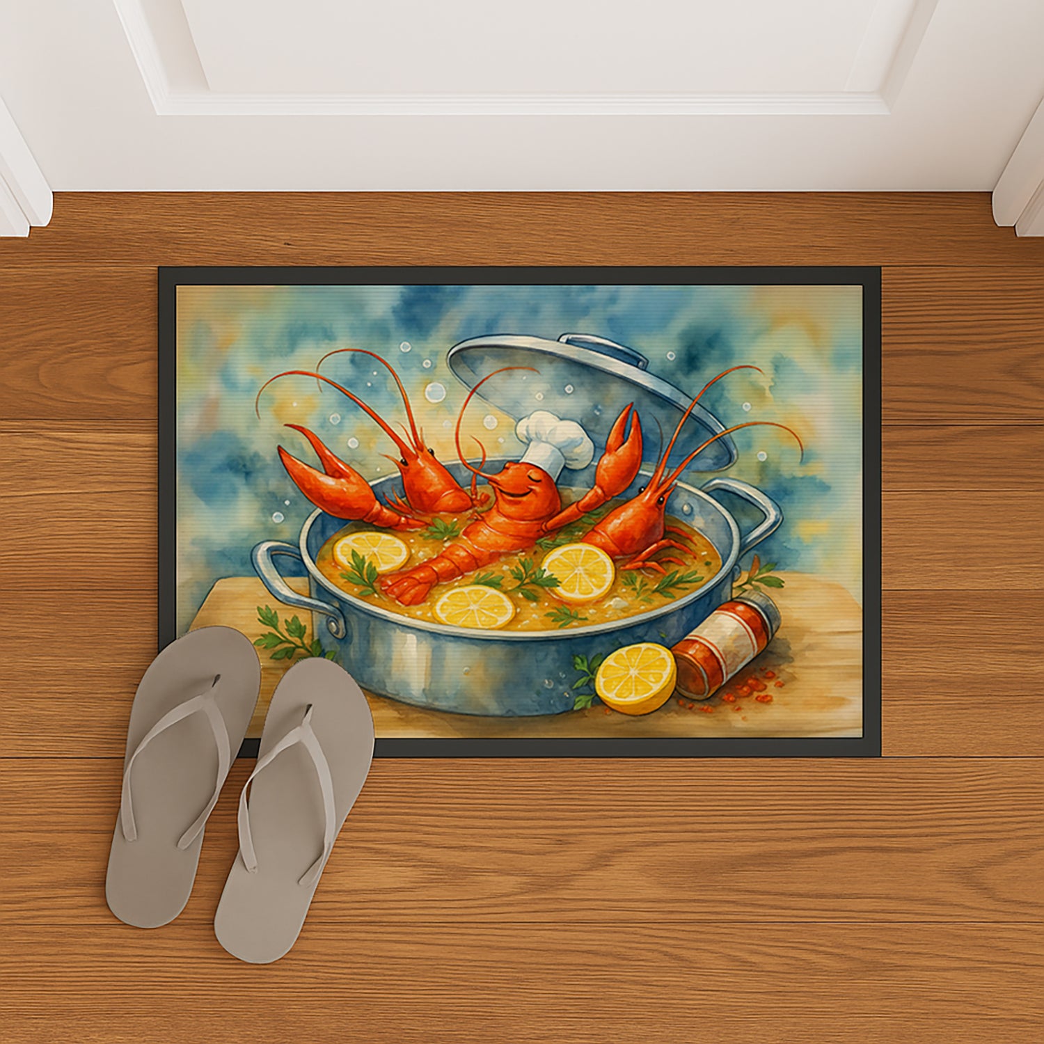 Caroline's Treasures Crawfish Spa Day Doormat-24x36 Indoor / Outdoor Rug | Made in USA