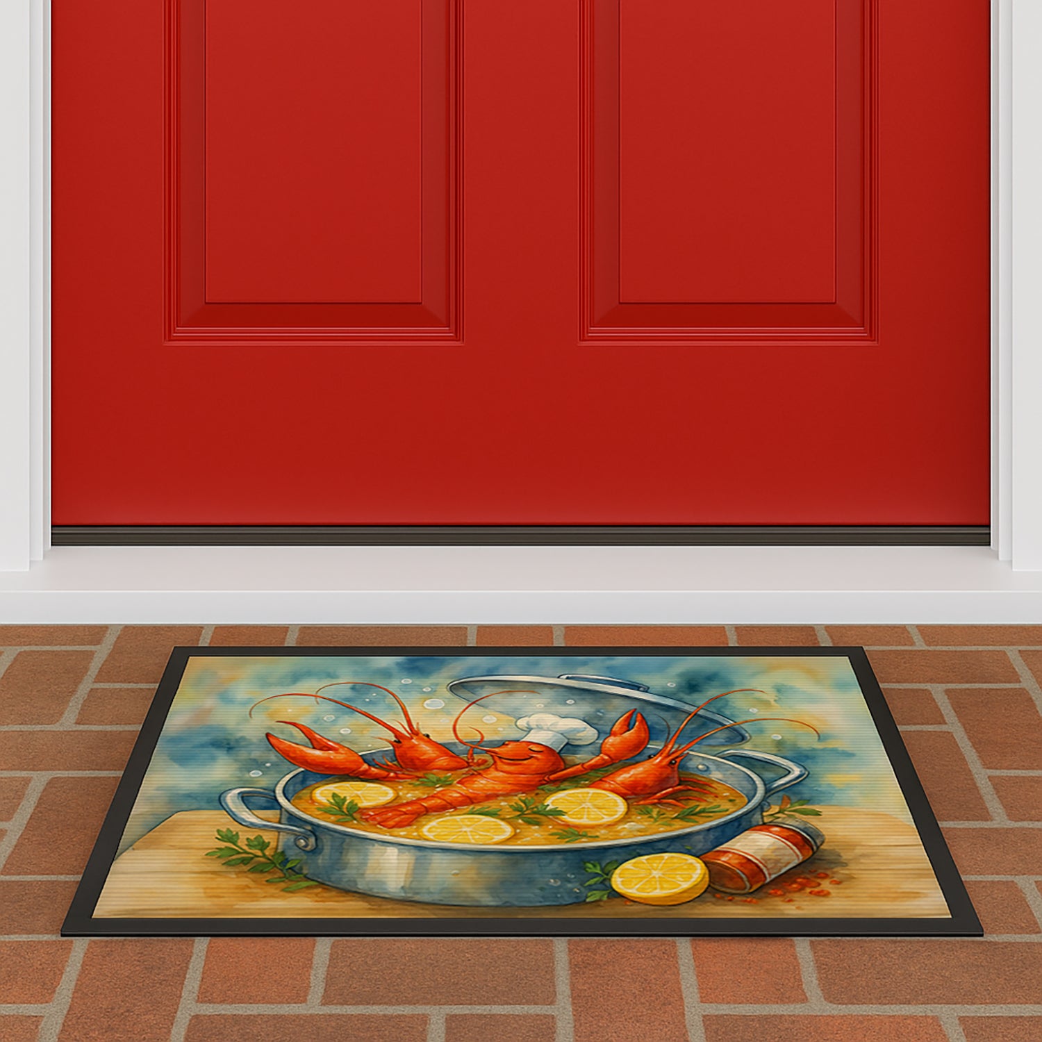 Caroline's Treasures Crawfish Spa Day Doormat