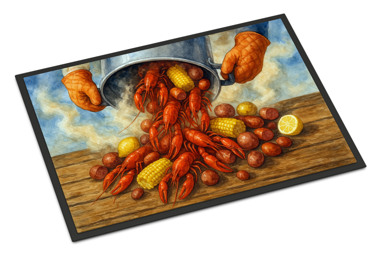 Caroline's Treasures Hot Boiled Crawfish Doormat