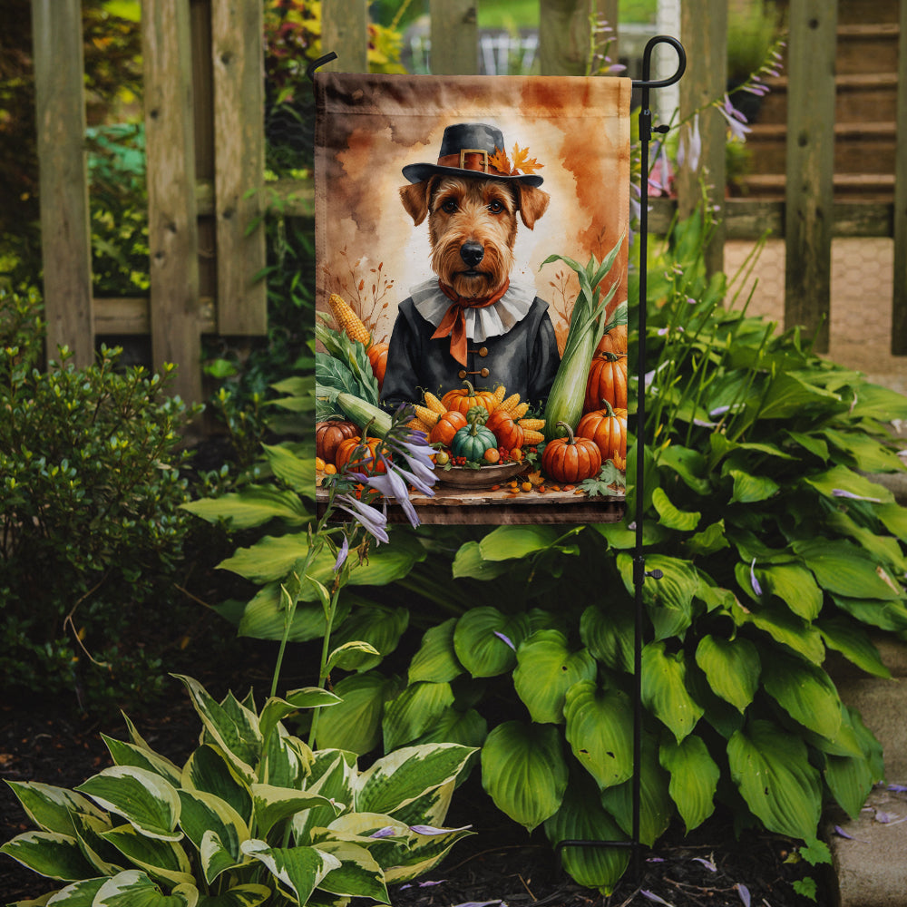 Caroline's Treasures Airedale Terrier Thanksgiving Garden Flag