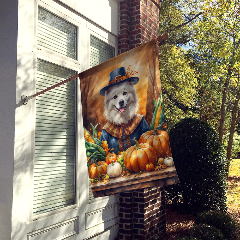Caroline's Treasures American Eskimo Thanksgiving House Flag