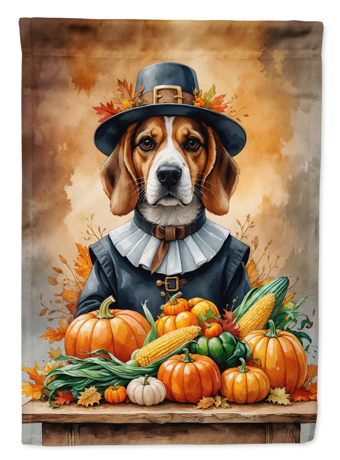 Caroline's Treasures Beagle Thanksgiving Garden Flag