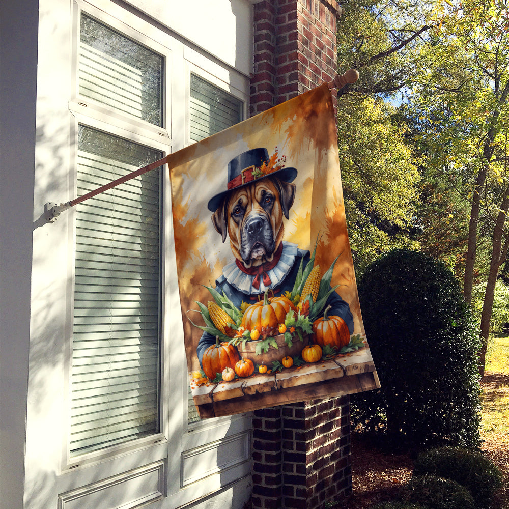Caroline's Treasures Bullmastiff Thanksgiving House Flag