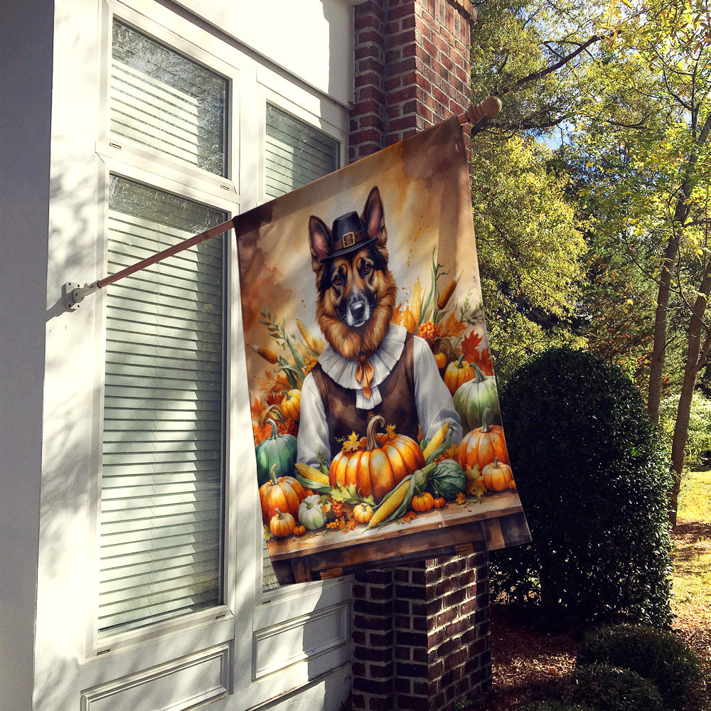 Caroline's Treasures German Shepherd Thanksgiving House Flag
