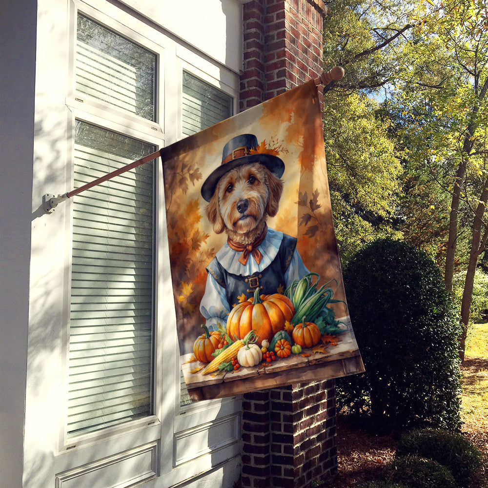 Caroline's Treasures Labradoodle Thanksgiving House Flag