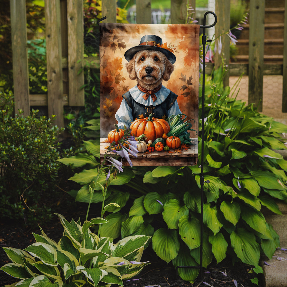 Caroline's Treasures Labradoodle Thanksgiving Garden Flag