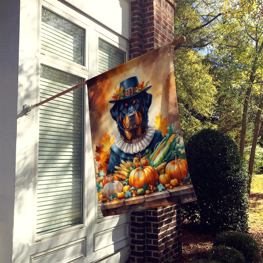 Caroline's Treasures Rottweiler Thanksgiving House Flag