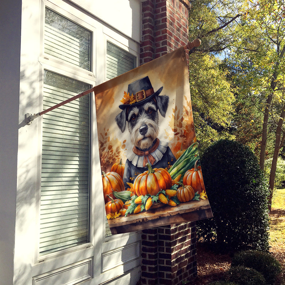 Caroline's Treasures Schnauzer Thanksgiving House Flag