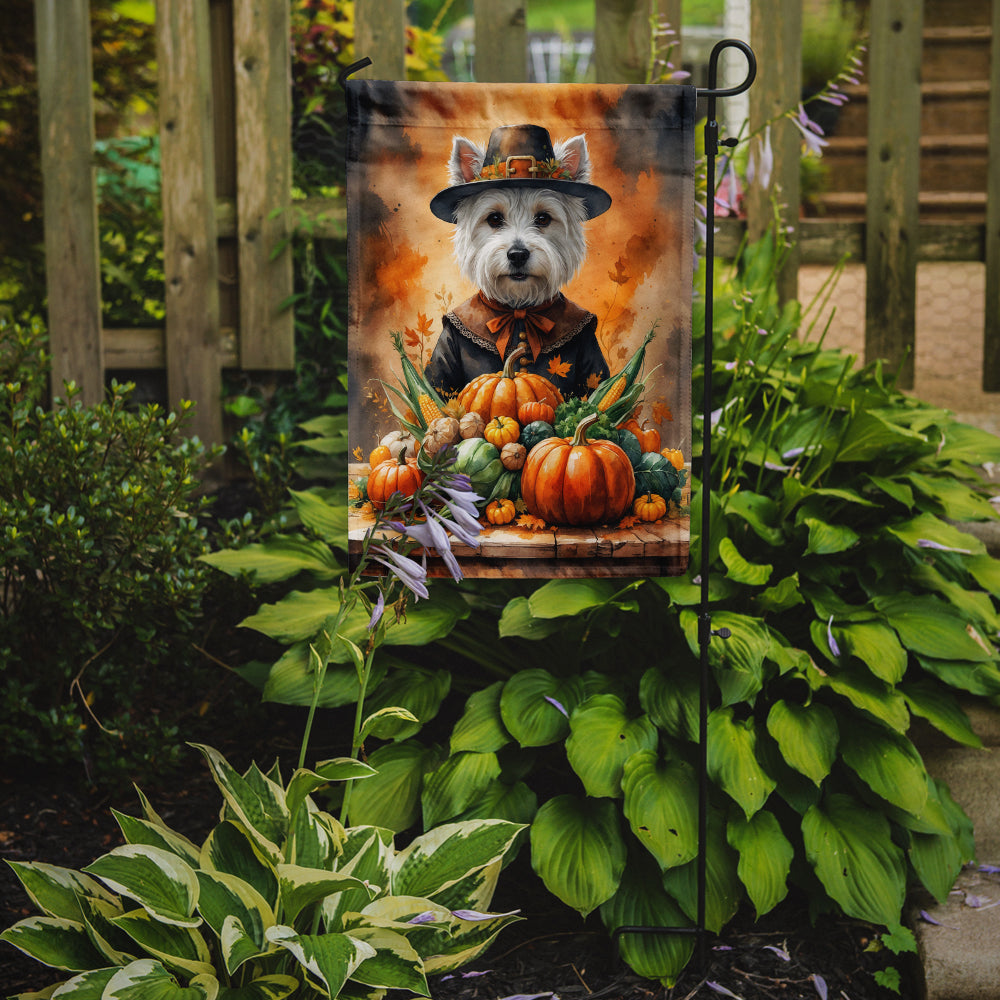 Caroline's Treasures Westie Thanksgiving Garden Flag