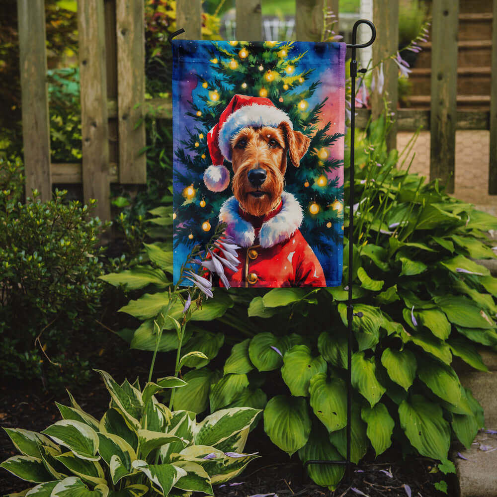 Caroline's Treasures Airedale Terrier Christmas Garden Flag