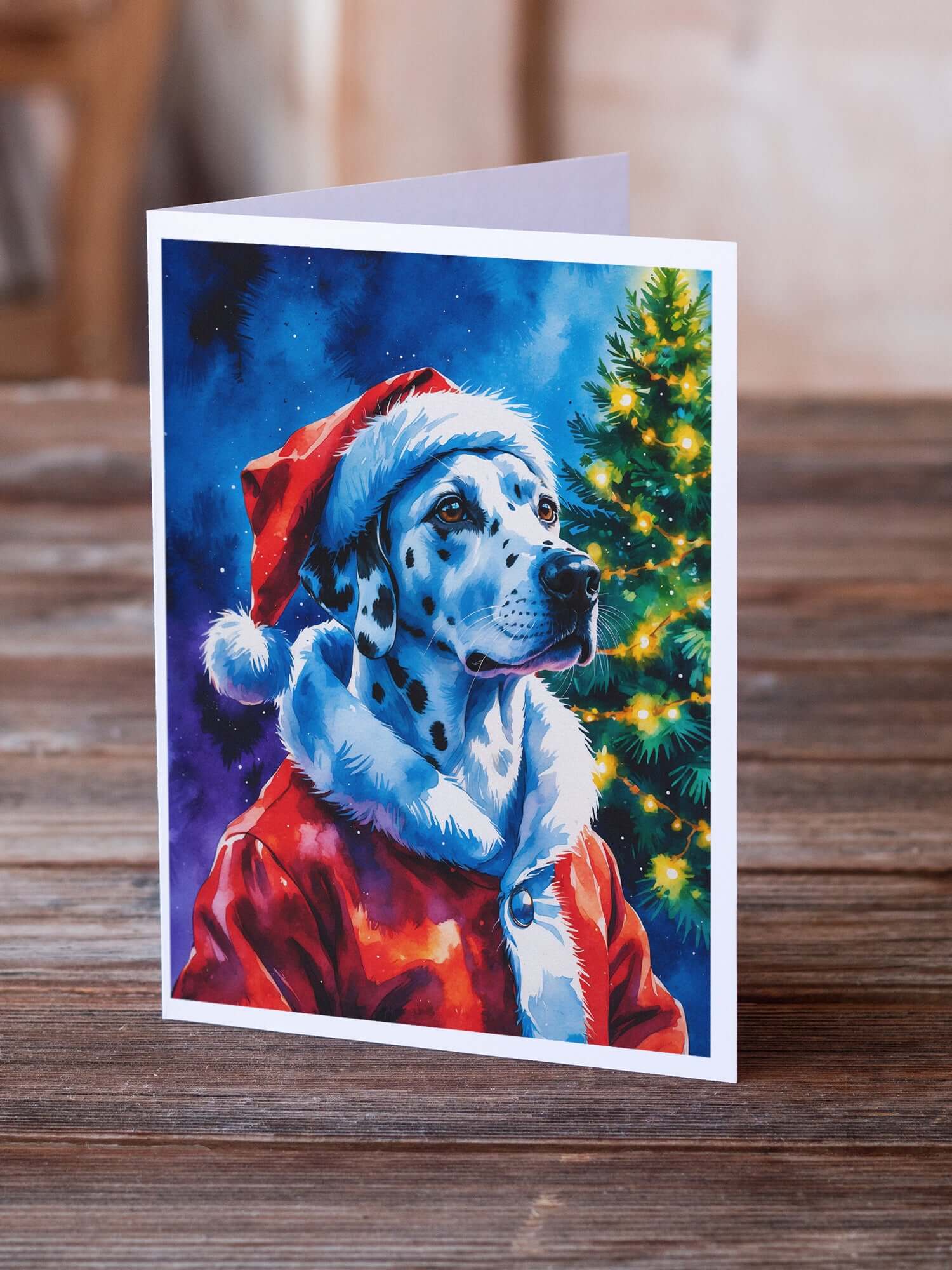 Caroline's Treasures Dalmatian Christmas Greeting Cards Pack of 8