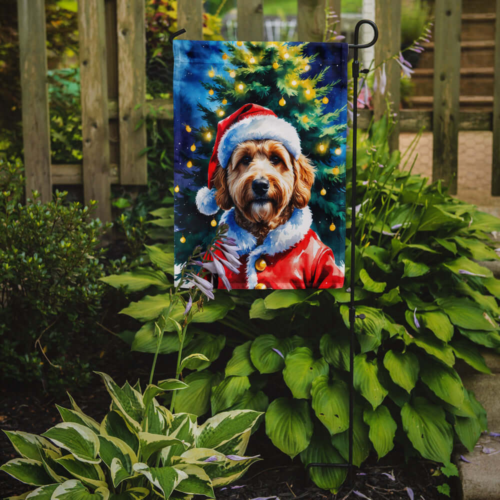 Caroline's Treasures Goldendoodle Christmas Garden Flag