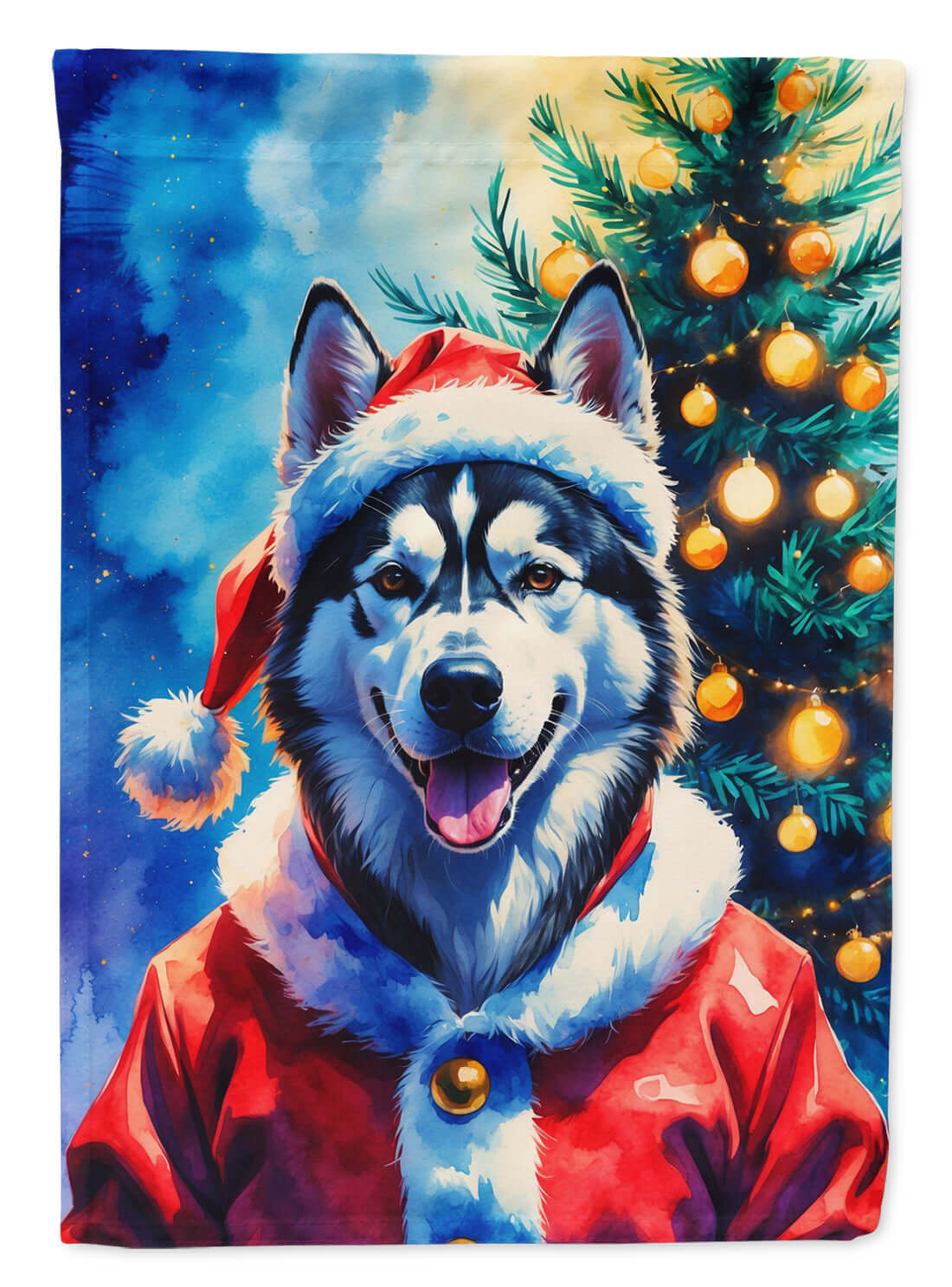 Caroline's Treasures Siberian Husky Christmas Garden Flag