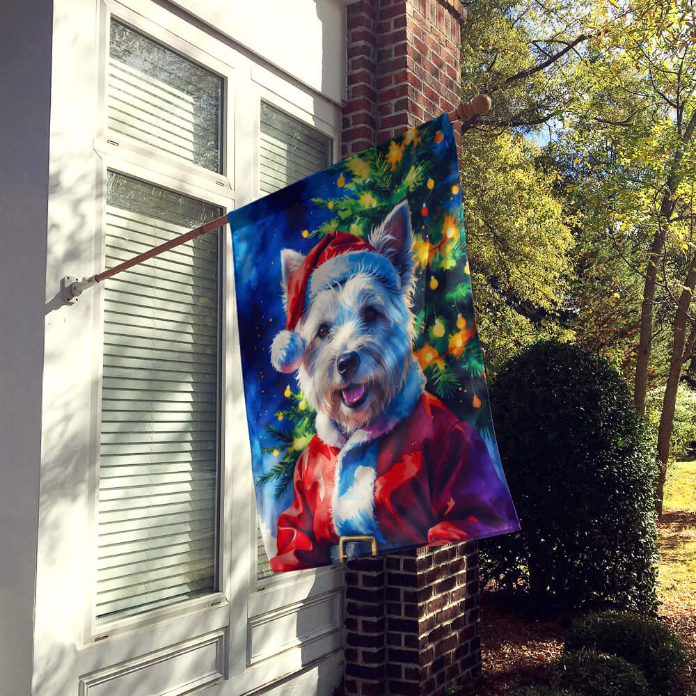 Caroline's Treasures Westie Christmas House Flag