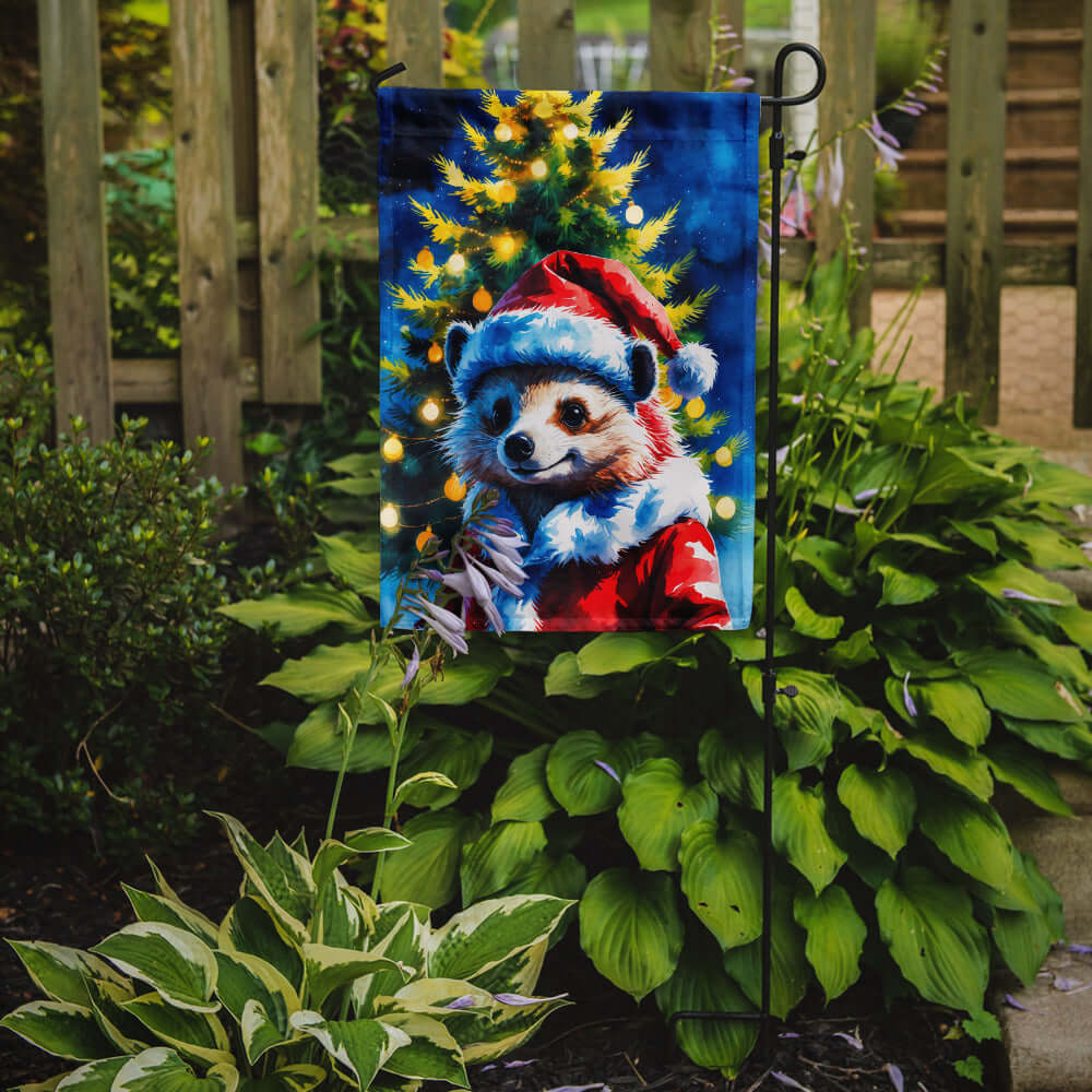 Caroline's Treasures Hedgehog Christmas Garden Flag