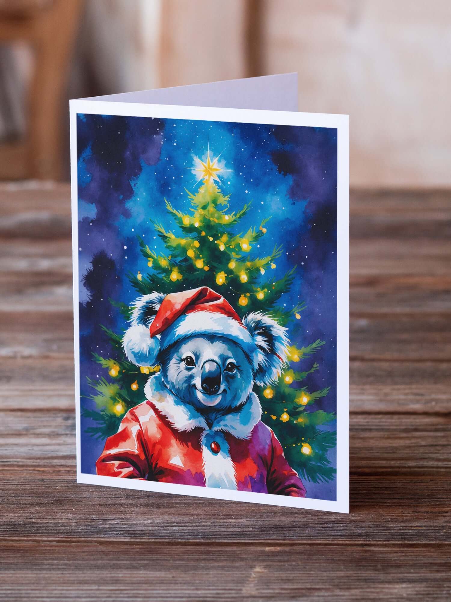Caroline's Treasures Koala Christmas Greeting Cards Pack of 8