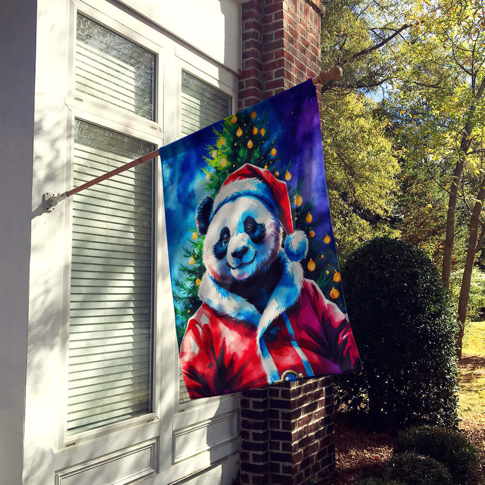 Caroline's Treasures Panda Christmas House Flag