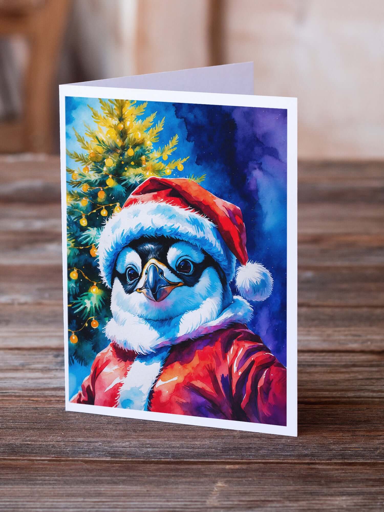 Caroline's Treasures Penguin Christmas Greeting Cards Pack of 8