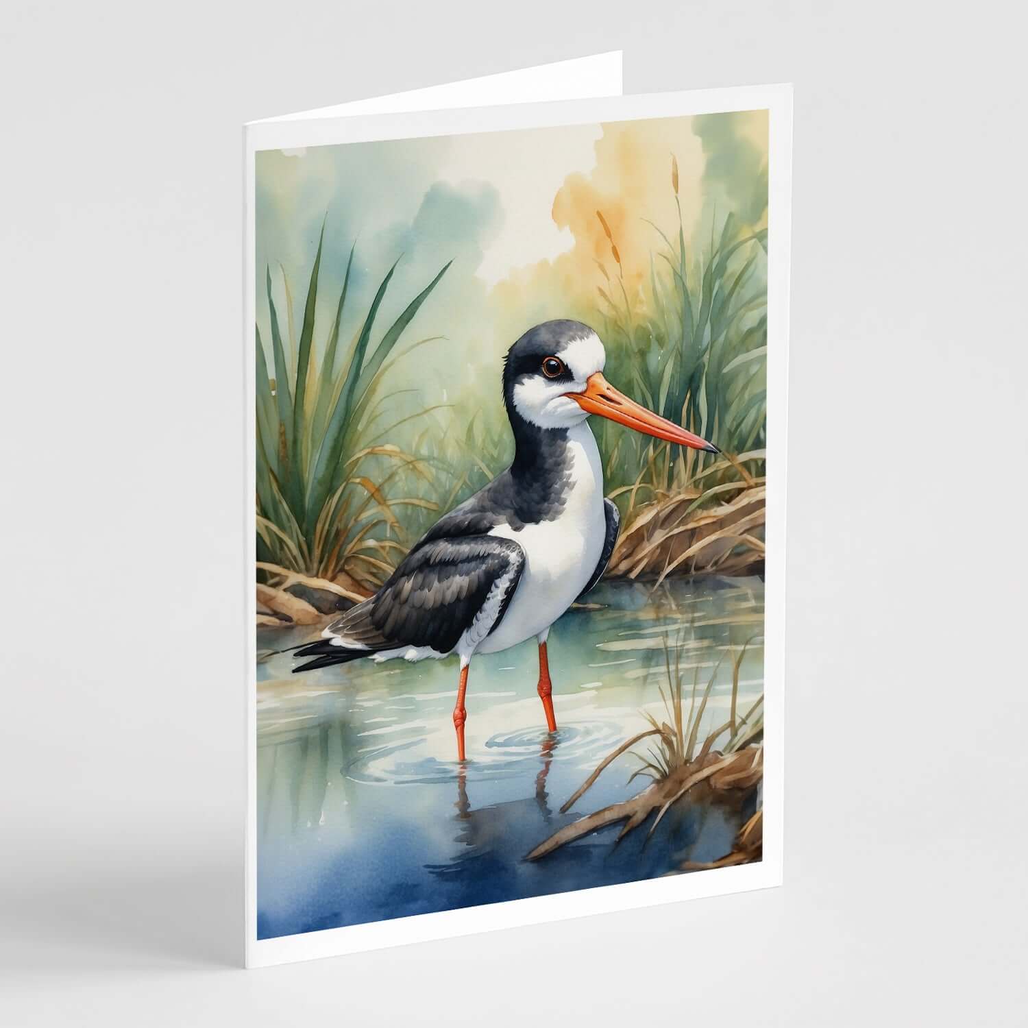Caroline's Treasures Black Skimmer Bird Greeting Cards Pack of 8