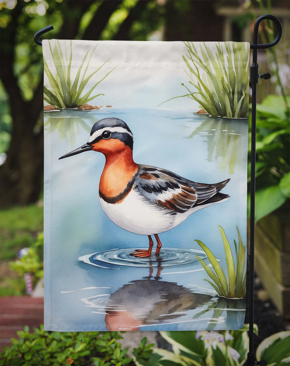 Caroline's Treasures Red-necked Phalarope Bird Garden Flag