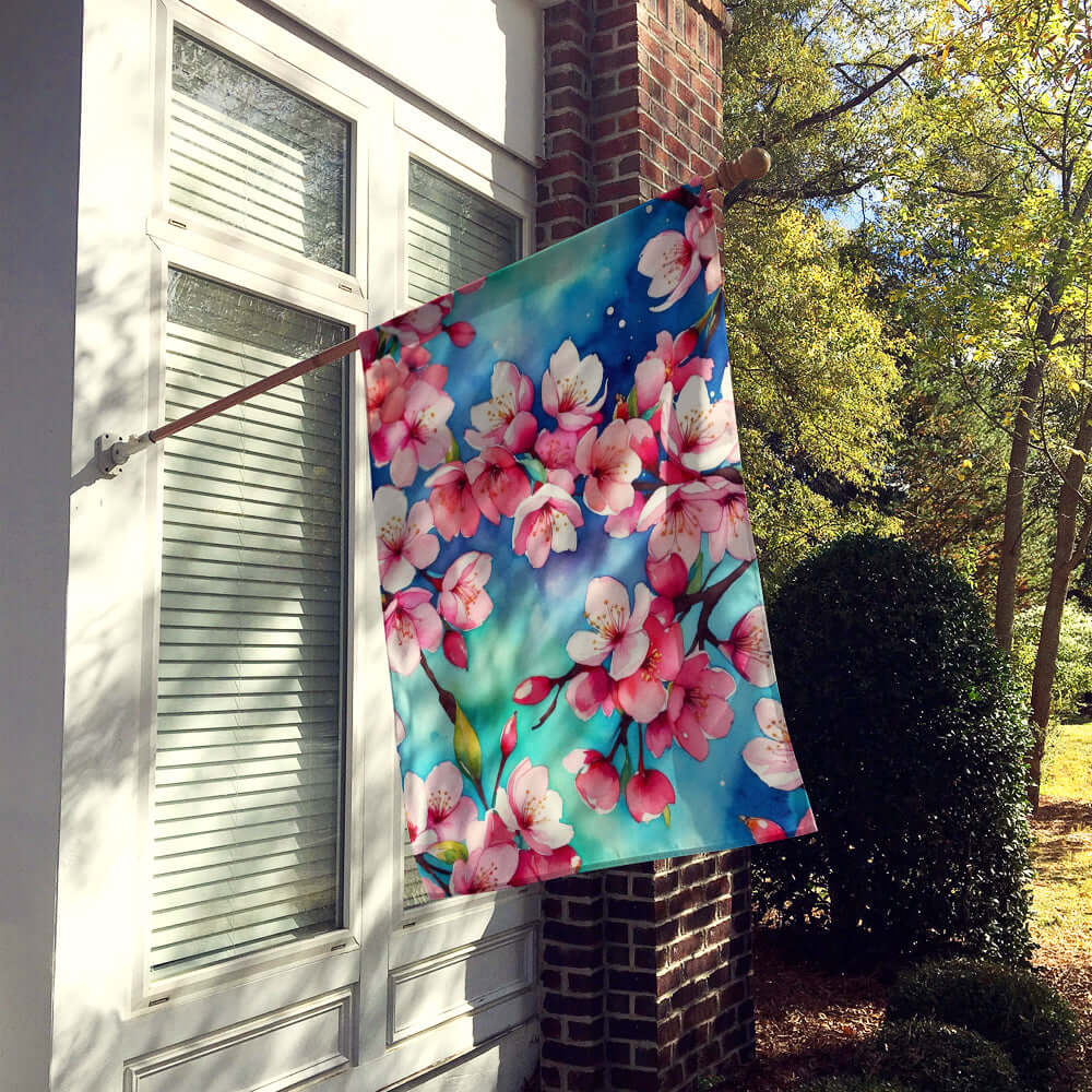 Caroline's Treasures Cherry Blossoms House Flag