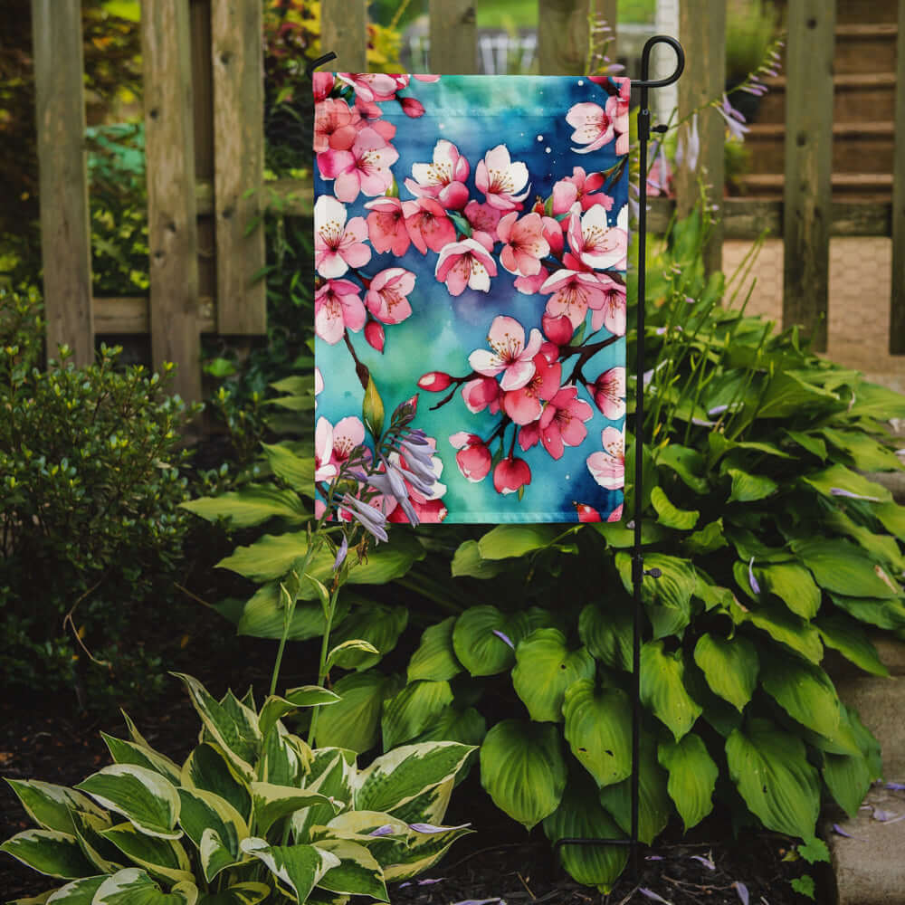 Caroline's Treasures Cherry Blossoms Garden Flag