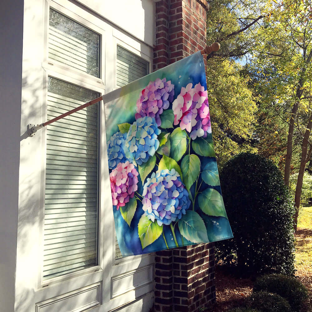 Caroline's Treasures Hydrangeas House Flag