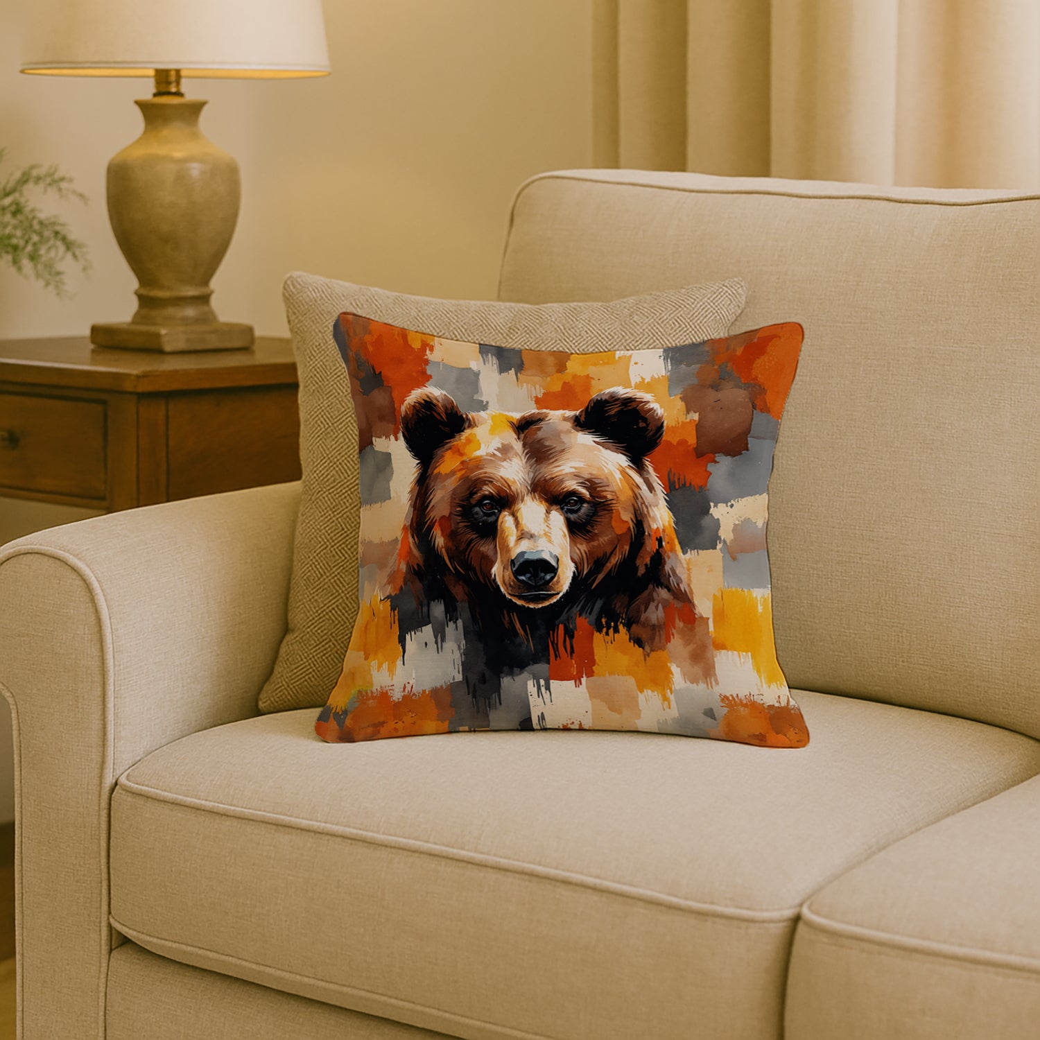 Caroline's Treasures Bear Uniquely Bear Pride Throw Pillow