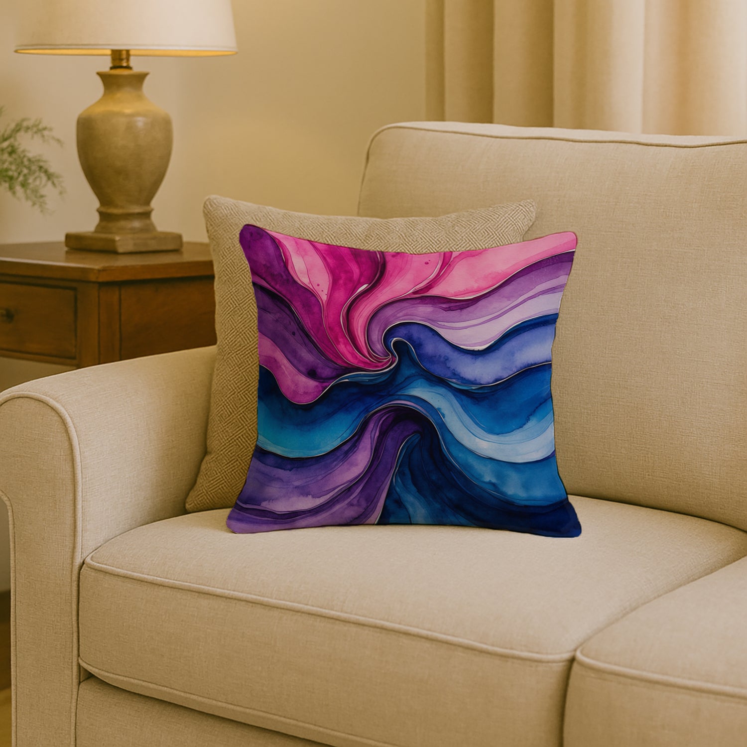 Caroline's Treasures Bisexual Pride Throw Pillow